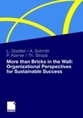Cover: More than Bricks in the Wall: Organizational Perspectives for Sustainable Success - Springer Gabler