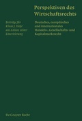 Cover: Perspektiven des Wirtschaftsrechts - De Gruyter