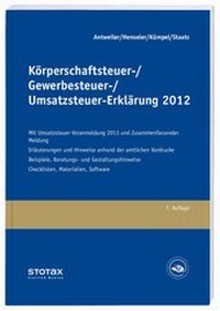 Abbildung von: Körperschaftsteuer-/Gewerbesteuer-/Umsatzsteuer-Erklärung 2012 - Stollfuß