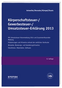 Abbildung von: Körperschaftsteuer-, Gewerbesteuer-, Umsatzsteuer-Erklärung 2013 - Stollfuß