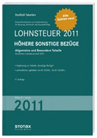 Abbildung von: Lohnsteuertabelle 2011. Höhere sonstige Bezüge - Stollfuß