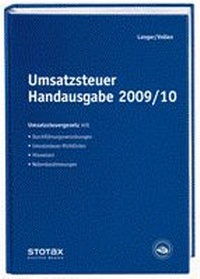 Abbildung von: Umsatzsteuer Handausgabe 2009/10 - Stollfuß