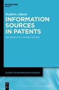 Cover: Information Sources in Patents - De Gruyter