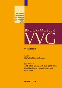 Enlarge image Cover: §§ 100-124 VVG - De Gruyter