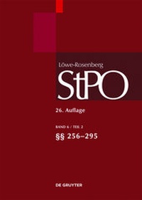 Abbildung von: Löwe/Rosenberg. Die Strafprozeßordnung und das Gerichtsverfassungsgesetz - De Gruyter