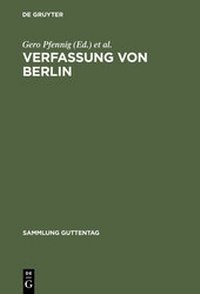 Abbildung von: Verfassung von Berlin - De Gruyter