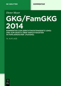 Abbildung von: GKG/FamGKG 2014 - De Gruyter