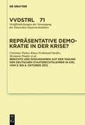 Cover: Repr&auml;sentative Demokratie in der Krise? - De Gruyter