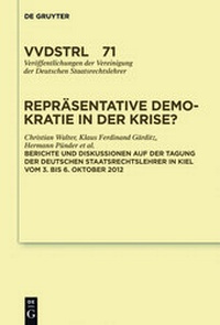 Enlarge image Cover: Repräsentative Demokratie in der Krise? - De Gruyter