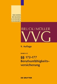 Abbildung von: Berufsunfähigkeitsversicherung §§ 172-177 - De Gruyter