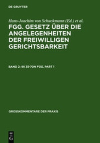 Abbildung von: §§ 35-70n FGG - De Gruyter