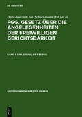 Cover: Einleitung; &sect;&sect; 1-34 FGG - De Gruyter