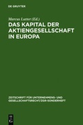 Abbildung von: Das Kapital der Aktiengesellschaft in Europa - De Gruyter