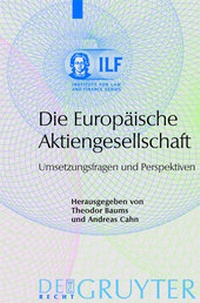 Enlarge image Cover: Die Europäische Aktiengesellschaft - De Gruyter