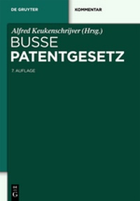 Abbildung von: Patentgesetz - De Gruyter