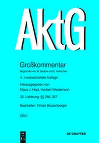 Abbildung von: Aktiengesetz: AktG. Großkommentar - De Gruyter