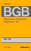 Bild: B&uuml;rgerliches Gesetzbuch mit Einf&uuml;hrungsgesetz und Nebengesetzen (BGB) - Band 1 - Kohlhammer