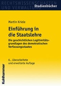 Cover: Einf&uuml;hrung in die Staatslehre - Kohlhammer