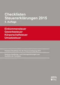 Abbildung von: Checklisten Steuererklärungen 2015 - HDS