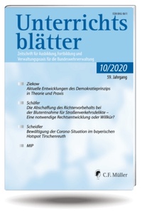 Abbildung von: UBWV - Unterrichtsblätter für die Bundeswehrverwaltung - C.F. Müller