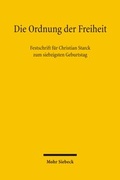Cover: Die Ordnung der Freiheit - Mohr Siebeck