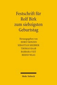 Enlarge image Cover: Festschrift für Rolf Birk zum siebzigsten Geburtstag - Mohr Siebeck