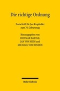 Cover: Die richtige Ordnung - Mohr Siebeck