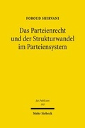 Cover: Das Parteienrecht und der Strukturwandel im Parteiensystem - Mohr Siebeck