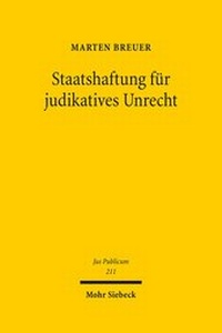 Bild: Staatshaftung für judikatives Unrecht - Mohr Siebeck