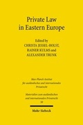Cover: Private Law in Eastern Europe - Mohr Siebeck