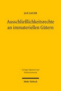 Abbildung von: Ausschließlichkeitsrechte an immateriellen Gütern - Mohr Siebeck
