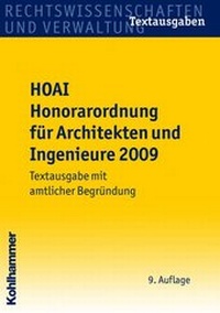 Abbildung von: HOAI Honorarordnung für Architekten und Ingenieure 2009 - Kohlhammer