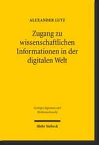 Abbildung von: Zugang zu wissenschaftlichen Informationen in der digitalen Welt - Mohr Siebeck