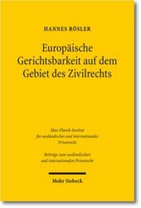 Abbildung von: Europäische Gerichtsbarkeit auf dem Gebiet des Zivilrechts - Mohr Siebeck