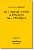 Abbildung von: Teil-Sachentscheidungen und Ökonomie der Streitbeilegung - Mohr Siebeck