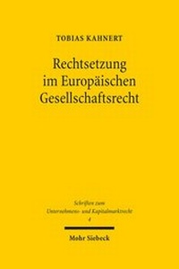 Abbildung von: Rechtsetzung im Europäischen Gesellschaftsrecht - Mohr Siebeck
