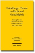 Cover: Heidelberger Thesen zu Recht und Gerechtigkeit - Mohr Siebeck