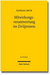 Abbildung von: Mitwirkungsverantwortung im Zivilprozess - Mohr Siebeck