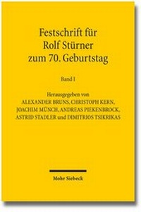 Abbildung von: Festschrift für Rolf Stürner zum 70. Geburtstag - Mohr Siebeck