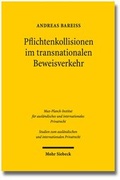 Cover: Pflichtenkollisionen im transnationalen Beweisverkehr - Mohr Siebeck