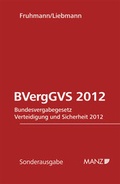 Cover: BVergGVS 2012 - Bundesvergabegesetz Verteidigung und Sicherheit 2012 - Manz