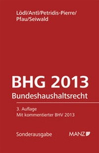 Bild vergrößern Bild: Bundeshaushaltsrecht - BHG 2013 - Manz