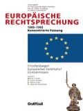 Cover: Europ&auml;ische Rechtsprechung 1989-1993 (Band 1) - Orell F&uuml;ssli