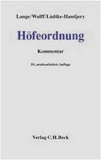 Abbildung von: Höfeordnung - C.H.BECK
