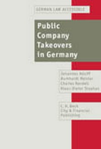 Abbildung von: Public Company Takeovers in Germany - C.H.BECK