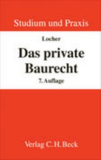 Enlarge image Cover: Das private Baurecht - C.H.BECK