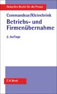 Abbildung von: Betriebs- und Firmenübernahme - C.H.BECK