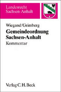 Abbildung von: Gemeindeordnung für das Land Sachsen-Anhalt - C.H.BECK