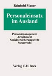 Abbildung von: Personaleinsatz im Ausland - C.H.BECK