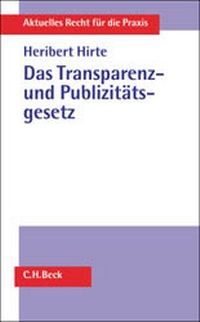 Abbildung von: Das Transparenz- und Publizitätsgesetz - C.H.BECK